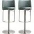 Viola Bar Stools with Footrest - Teal, PU Leather
