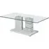 Viola Clear Glass Coffee Table - Clear, Stainless Steel