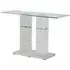 Viola Clear Glass Console Table - Clear, Stainless Steel