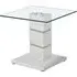 Viola Clear Glass End Table - Clear, Stainless Steel