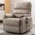 Viola Electric Recliner Chair - Pebble, Leather