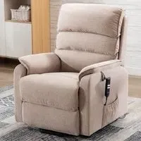 Viola Electric Recliner Chair - Wheat, Fabric