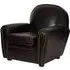 Viroqua Armchair - Black, Genuine Leather