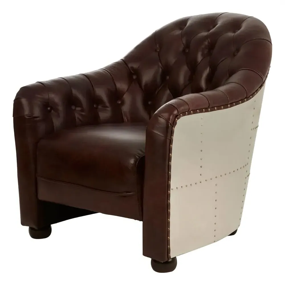 Viroqua Armchair - Brown, Genuine Leather image