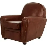Viroqua Armchair - Coffee, Genuine Leather