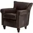 Viroqua Armchair - Dark Grey, Genuine Leather