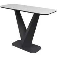 Viroqua Ceramic Console Table - Matt White