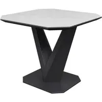 Viroqua Ceramic Side Table - Matt White