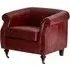 Viroqua Genuine Leather Armchair - Red