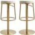 Visalia Bar Stools with Footrest - Wheat, Fabric
