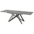 Visalia Ceramic Glass Extending Dining Table - Slate Grey