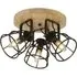 Vision 3 Light Round Ceiling Light - Black