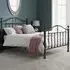 Vittorio King Size Bed Frame - Nickel, Metal