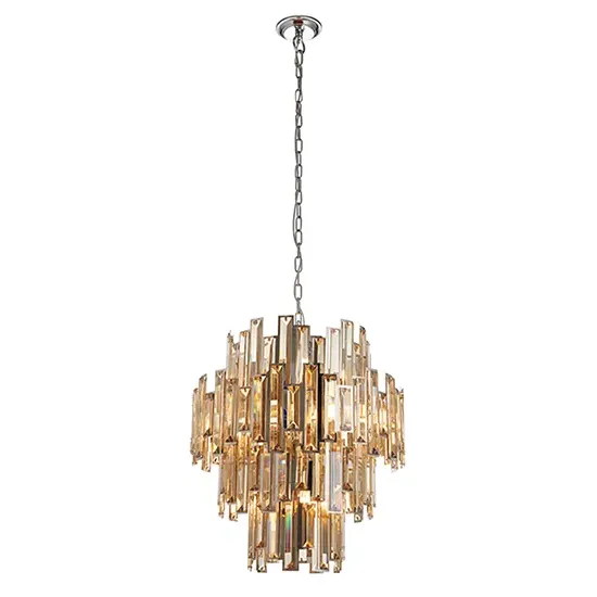 Viviana 12-Light Crystal Pendant Light - Chrome, Glass product