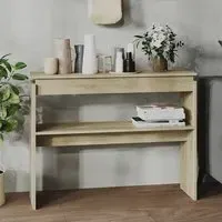 Vivica Console Table with Undershelf - Sonoma Oak, Chipboard