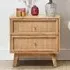 Vlore Bedside Cabinet with 2 Drawers - Natural, Mango Wood