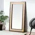 Vlore Floor Mirror - Black, Mango Wood