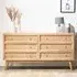 Vlore Wide 6-Drawer Chest of Drawers - Natural, Mango Wood