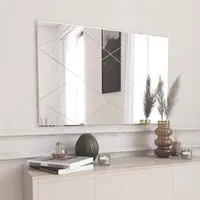 Vocal Glass Wall Mirror - White, MDF alternate view