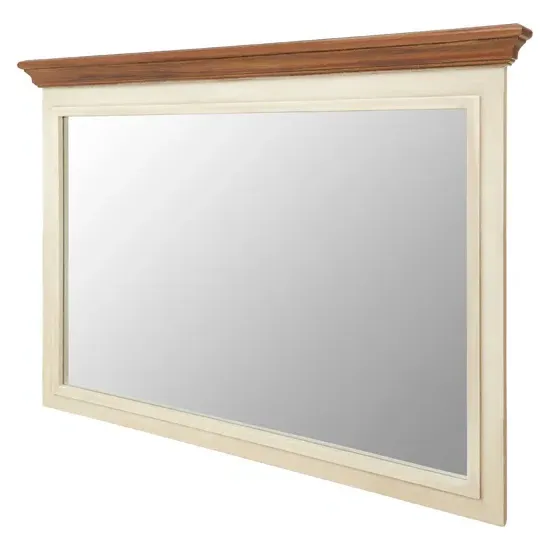Vorgo Wall Mirror - Cream, Wood image