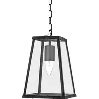 Voyager Tapered Pendant Light - Matt Black, Glass