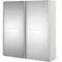 Vrok 2-Door Mirrored Wardrobe with Shelves - White