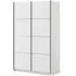 Vrok Sliding Wardrobe with 2 Shelves - White