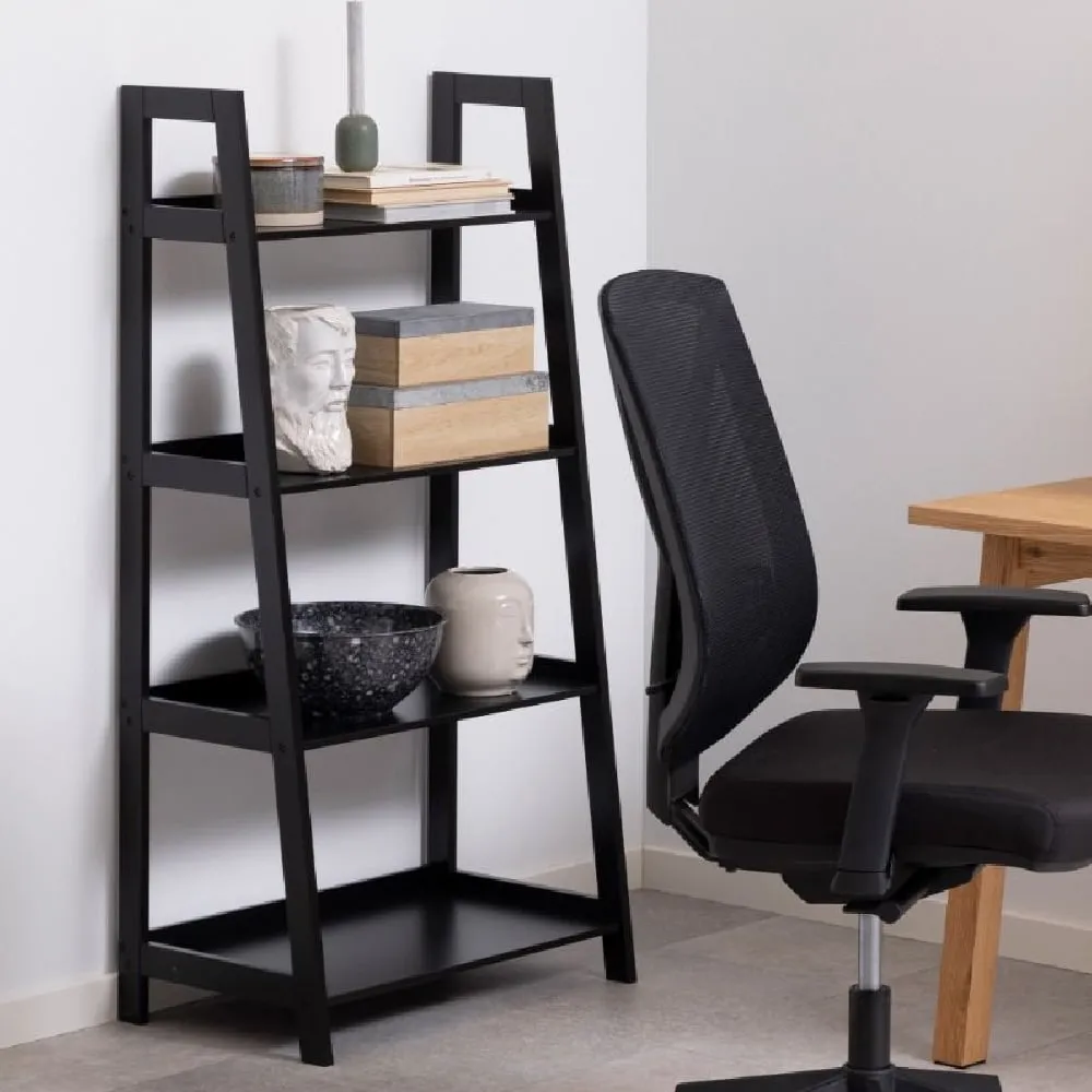 Wabash 4-Shelf Bookcase - Black, Wood image