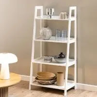 Wabash 4-Shelf Bookcase - White, Wood