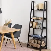 Wabash 5-Shelf Bookcase - Black, Wood