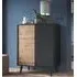 Waco Highboard with 2 Doors - Artisan Oak, Black