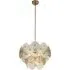 Wagon 5 Light Pendant Light - Bronze, Amber Glass