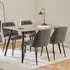Waldorf Ceramic Dining Table with 4 Bethel Chairs - Grey, Taupe