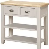 Waldorf Console Table with 2 Drawers - White, Oak