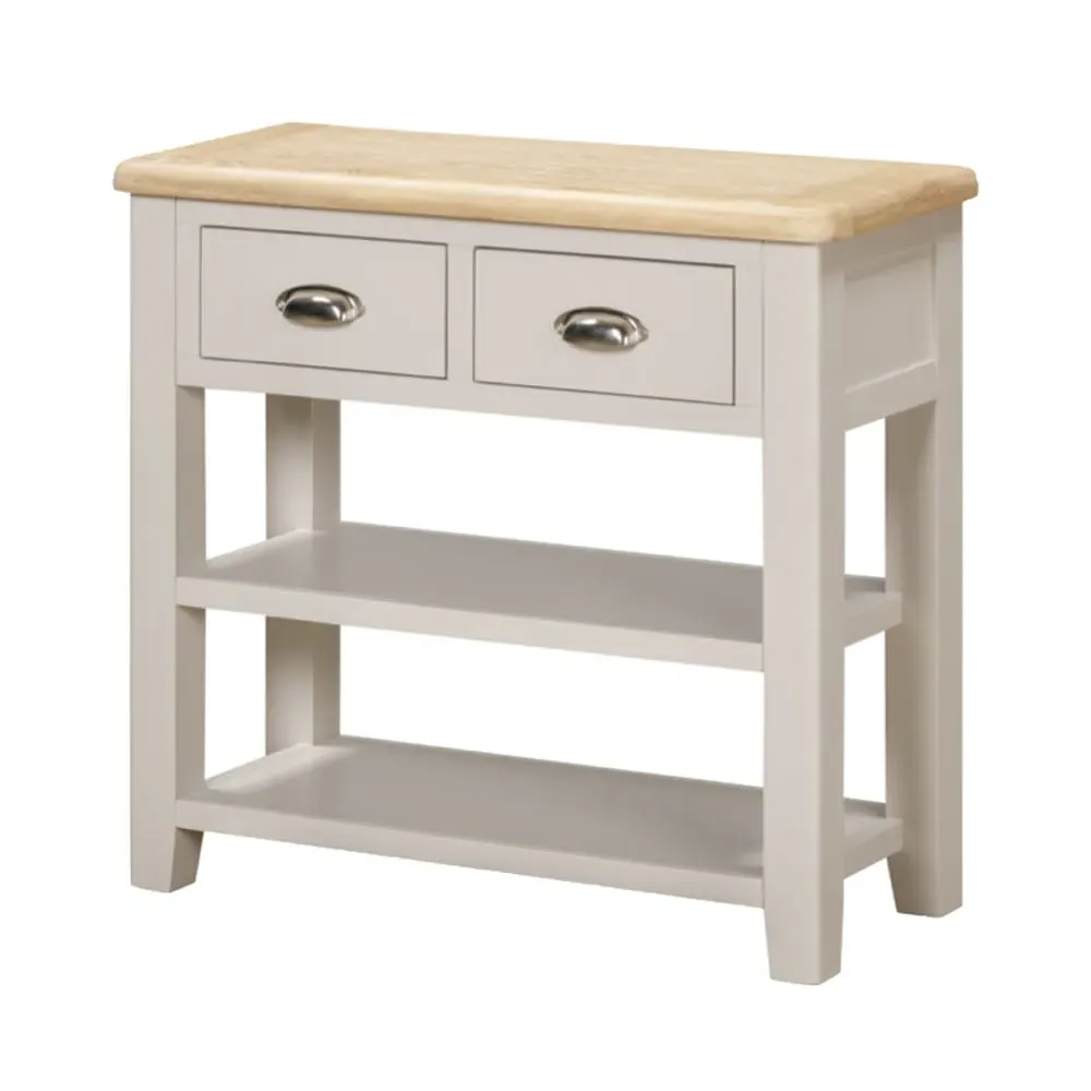 Waldorf Console Table with 2 Drawers - White, Oak