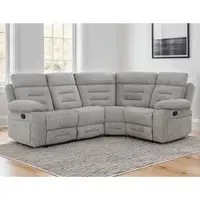 Waldorf Corner Recliner Sofa - Grey, Fabric
