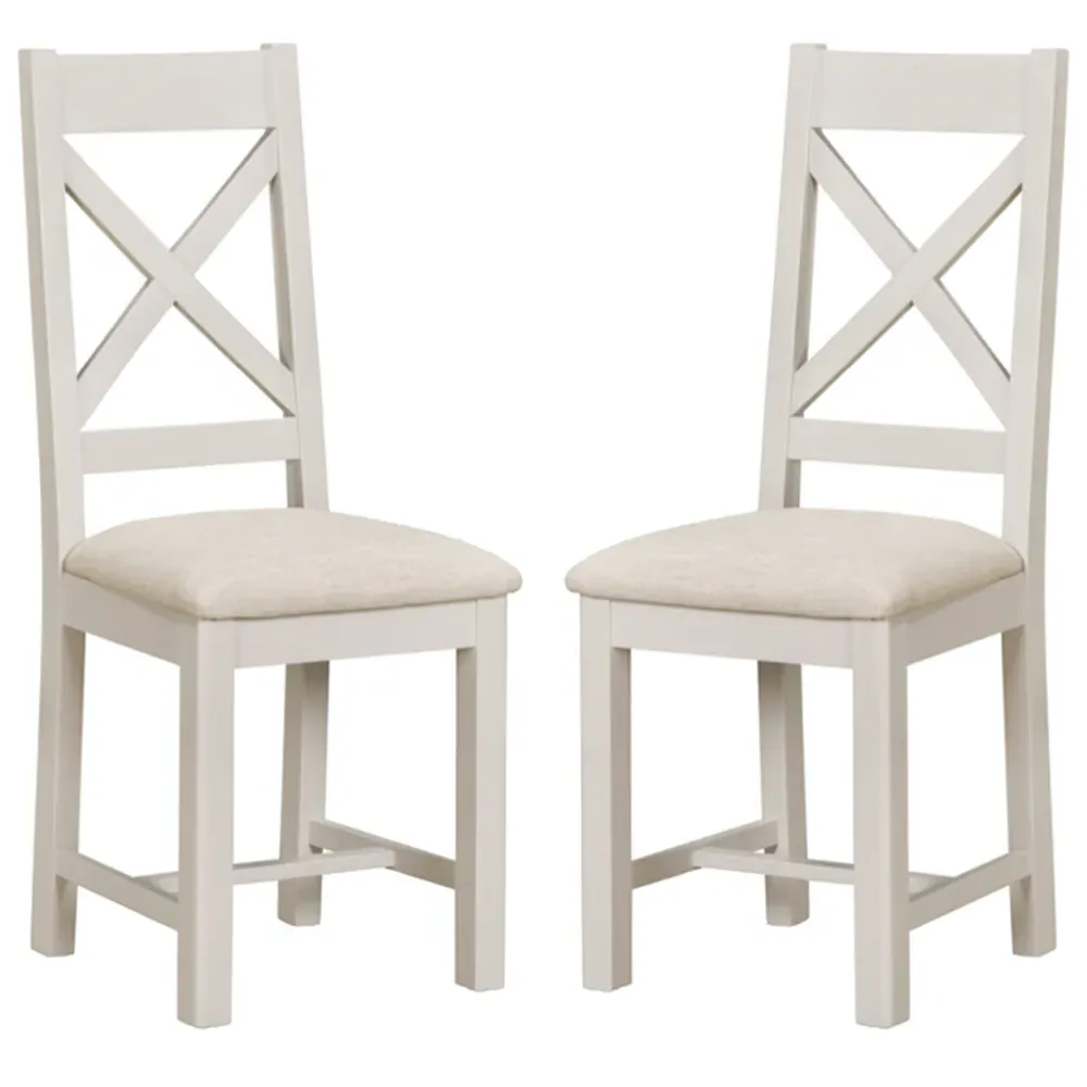 Waldorf Dining Chairs Pair - Oyster Grey, Oak product
