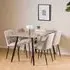 Waldorf Dining Set with 4 Bethel Chairs - Brown, Ceramic