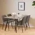 Waldorf Dining Set with 4 Bethel Chairs - Taupe, Ceramic