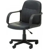 Waldorf Office Chair with Lock Mechanism - Black, PU Leather