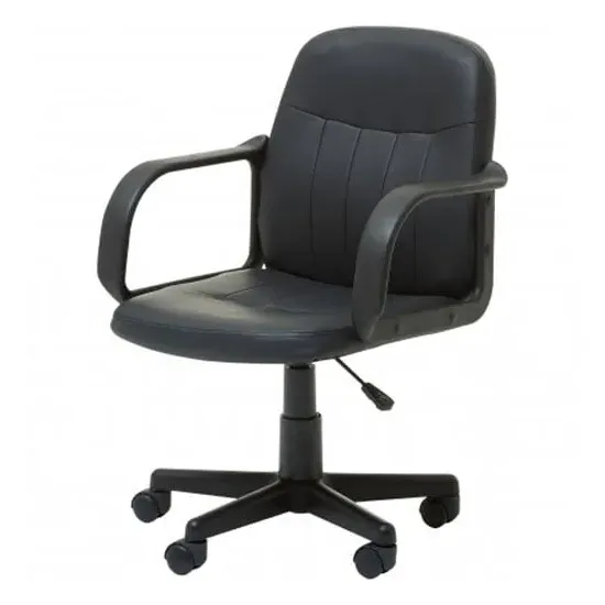 Waldorf Office Chair with Lock Mechanism - Black, PU Leather image