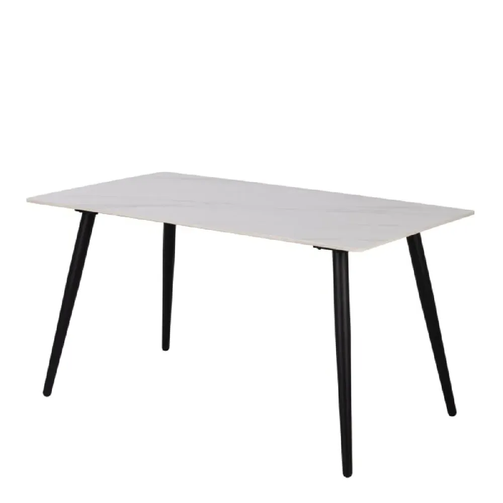 Waldorf Rectangular Dining Table - White, Ceramic