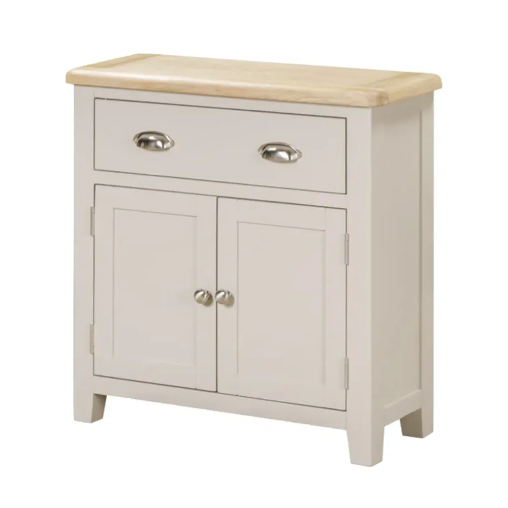 Waldorf Sideboard with 2 Doors 1 Drawer - White, Oak image