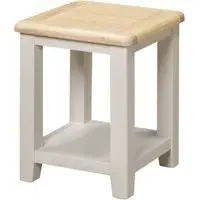 Waldorf Square Lamp Table - Oak, White