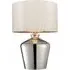 Waldorf Table Lamp - Ivory, Chrome Glass