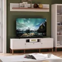 Waldorf TV Stand with 2 Doors 1 Drawer - Light Grey, Oak