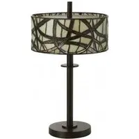Waldron Branch Table Lamp - Bronze Tone, Glass