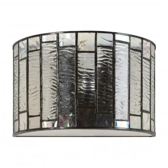Waldron Deco Wall Light - Bronze Tone, Glass image