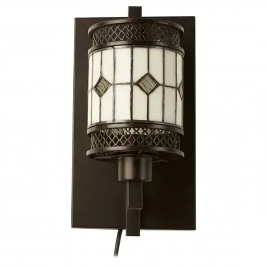 Waldron Diamond Wall Light - Bronze Tone, Glass