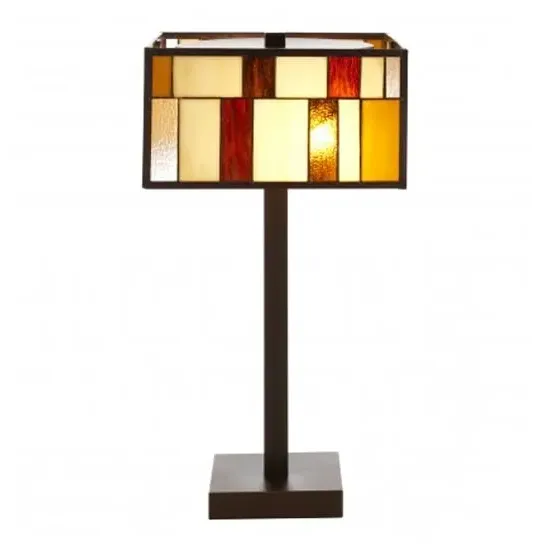 Waldron Square Table Lamp - Bronze, Glass image